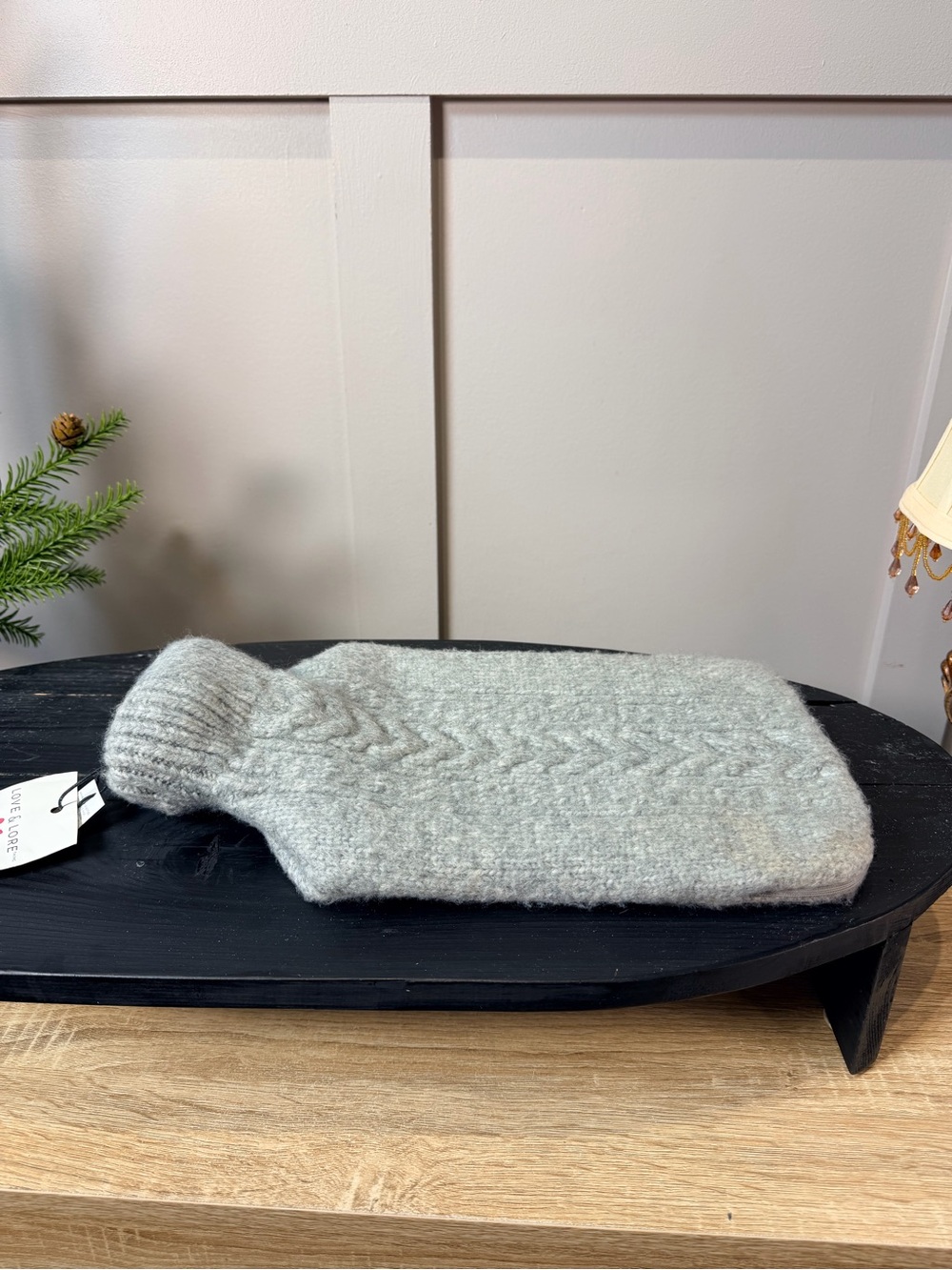 Indigo Knit Hot Water Bottle Cozy Time, Large